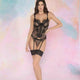 Fishnet & Eyelash Lace Bustier Set by Dreamgirl