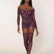 Fishnet & Scalloped Lace Garter Dress by Dreamgirl