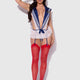 High Tide Sailor Crotchless Teddy with Hat by House of Desire