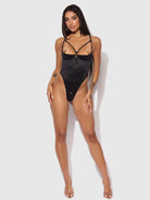 Iryna Silky Micro & Rope Crotchless Teddy by House of Desire