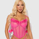 Marilyn Marabou & Mesh Tie Shoulder Bustier & G-String Set by House of Desire
