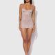 Presley Shine Mesh & Rhinestone Chemise & G-String Set by House of Desire