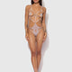 Presley Shine Mesh Open Cup & Crotchless Rhinestone Teddy by House of Desire