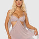 Presley Shine Mesh & Rhinestone Babydoll & G-String Set by House of Desire