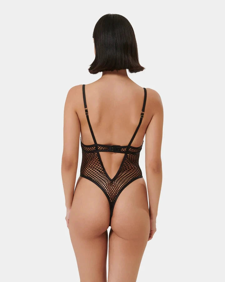 Mina Fishnet Bodysuit by Bluebella