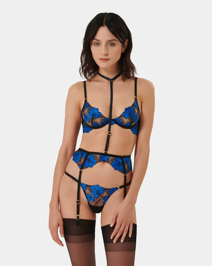 Sorento Floral Embroidered Suspender by Bluebella