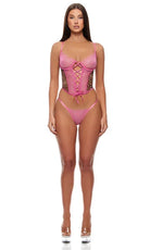 Animal Instincts Sheer Mesh Bustier Set by Forplay