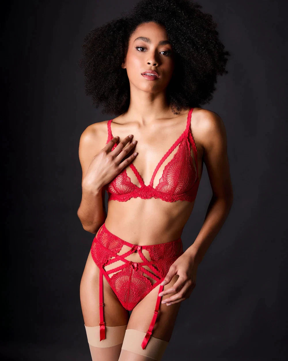 Natalia Suspender Belt by Journelle