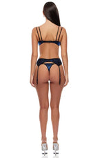 Laced In Satin Bra & Garter Belt Lingerie Set by Forplay