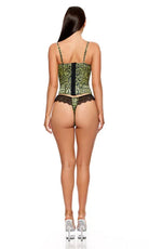 Second Skin Snake Satin Bustier Set by Forplay
