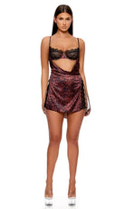 Second Skin Snake Satin Chemise Set by Forplay