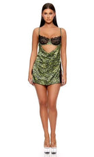 Second Skin Snake Satin Chemise Set by Forplay