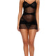 Private Party Foil Dot Mesh Chemise & Thong Set by Forplay