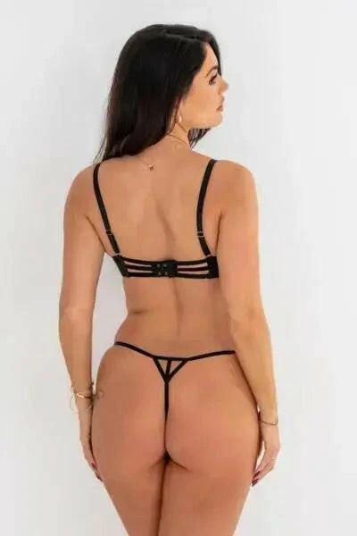 India Bold Floral Embroidery Thong by Pour Moi