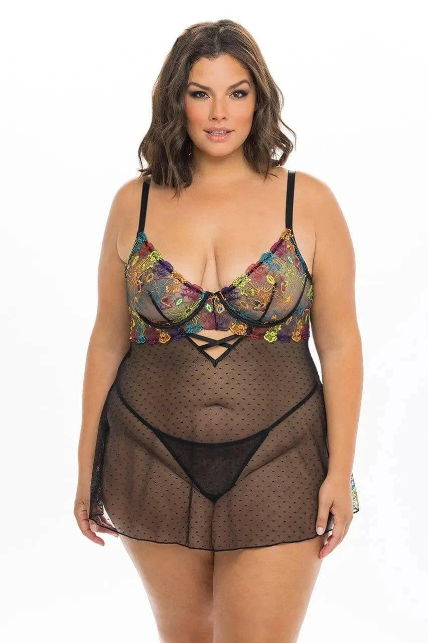 Isla Embroidered Babydoll by Oh La La Cheri