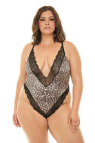 Jolene Leopard Print Satin Teddy by Oh La La Cheri