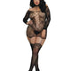 Lace Patterned Garter Slip Dress by Dreamgirl