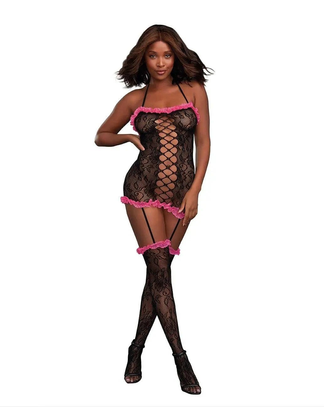 Masala Garter Dress Bodystocking by Dreamgirl