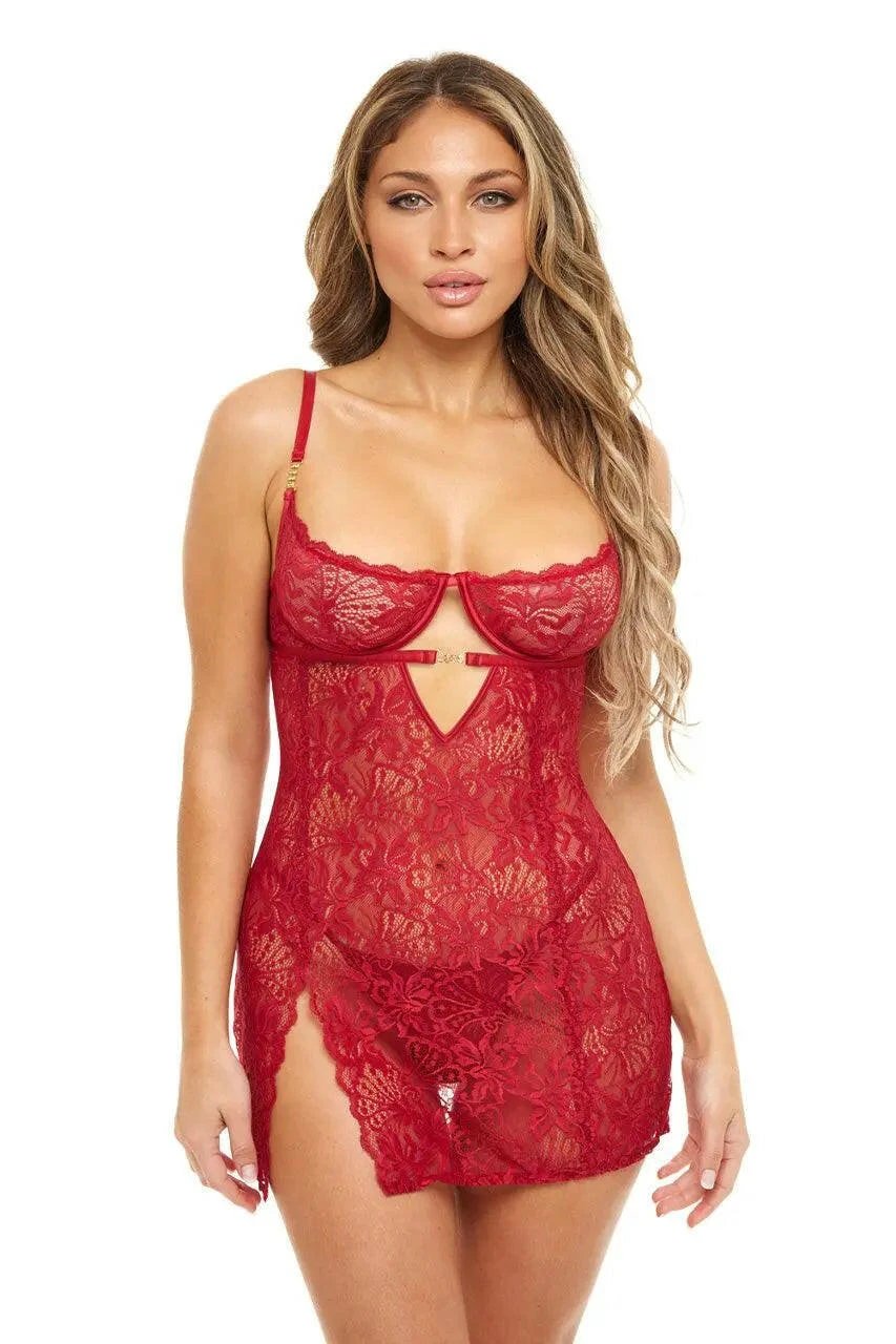 Natasha Floral Lace Babydoll by Oh La La Cheri