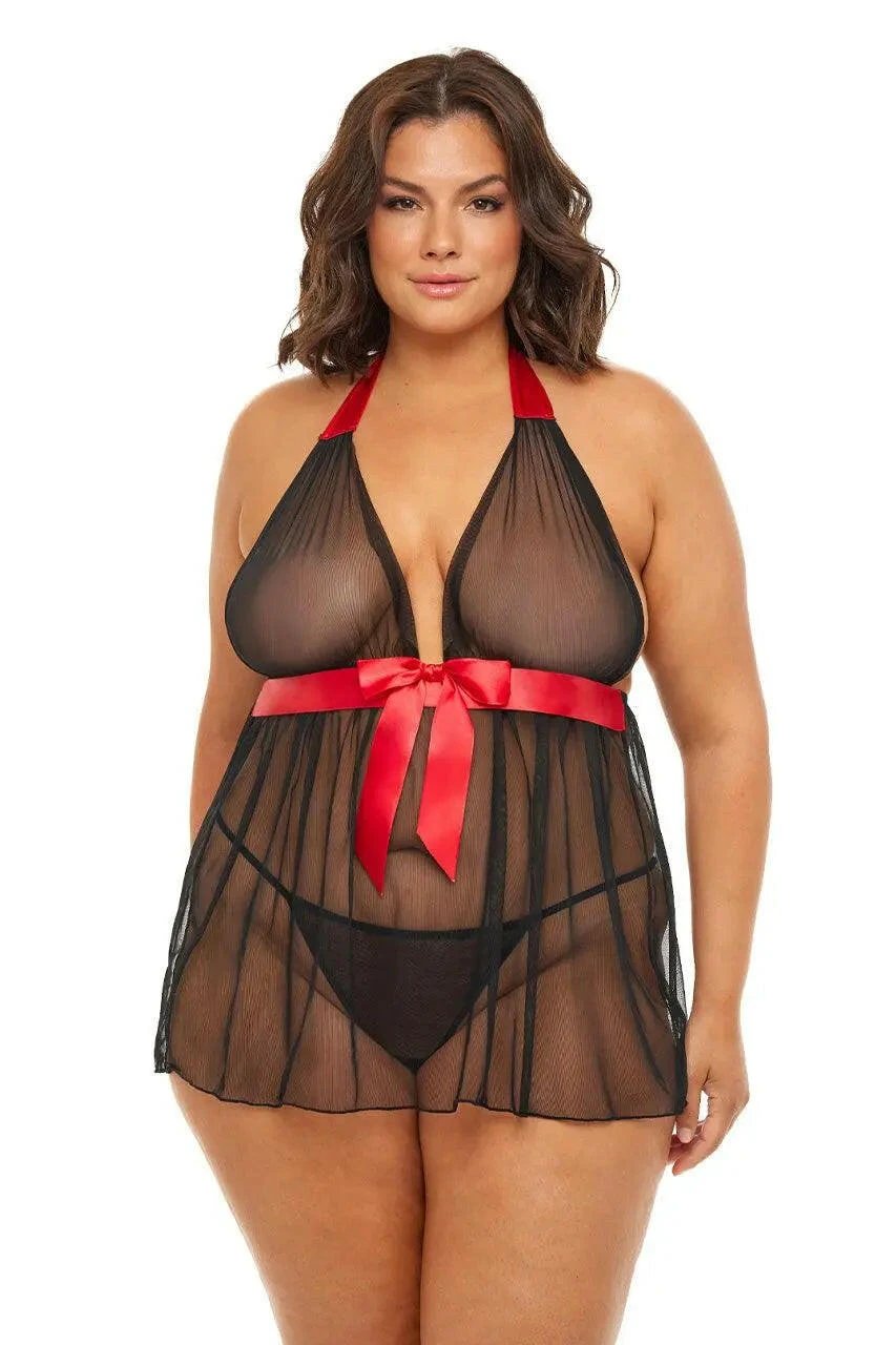 Penelope Soft Cup Mesh Babydoll by Oh La La Cheri