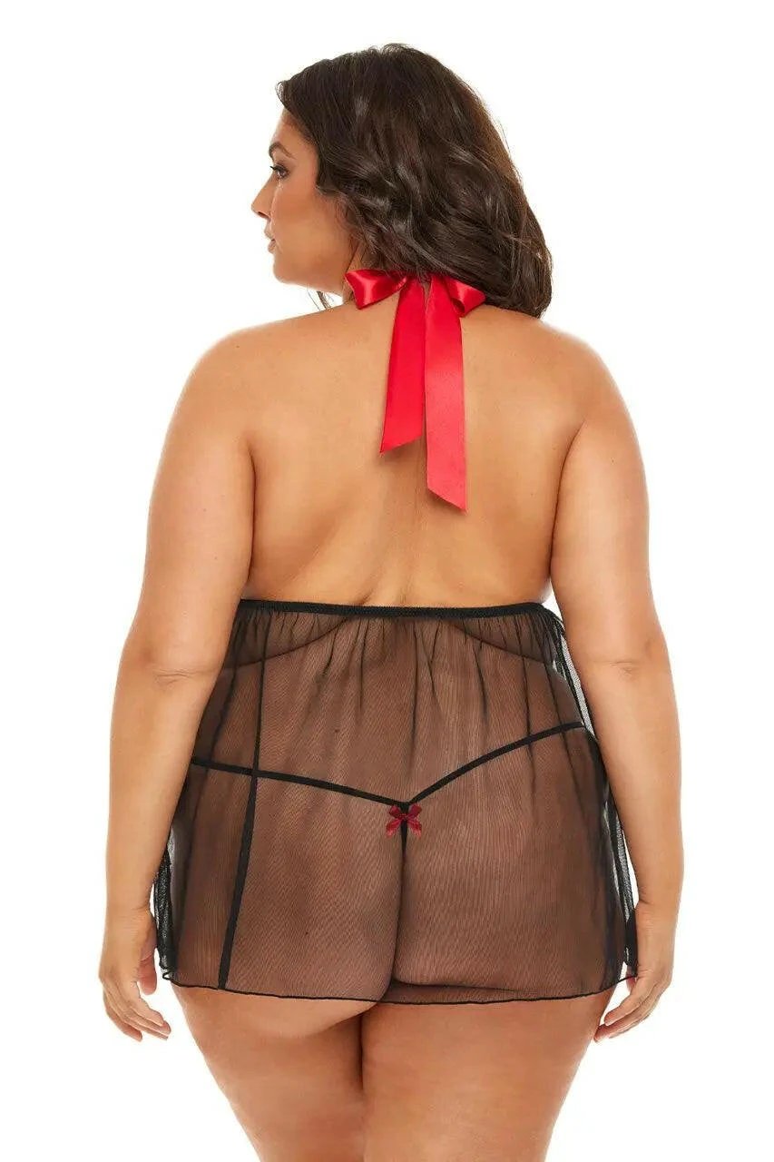 Penelope Soft Cup Mesh Babydoll by Oh La La Cheri