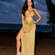 Shimmery Strappy Long Beach Dress by Mapalé