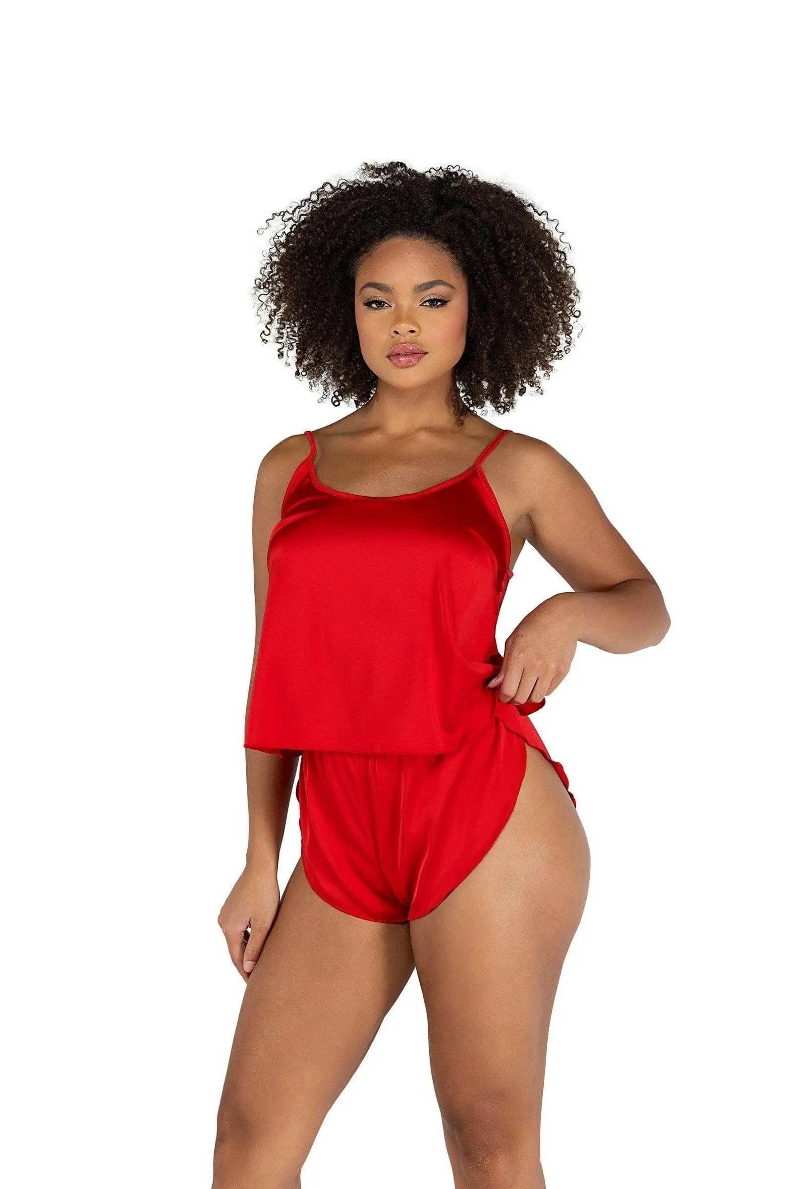 Soft Satin Tulip Short Set by Roma Confidential