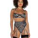 Sparkle Chained Gartered Bra Set by Roma Confidential