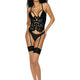 Stretch Velvet 2 Piece Corset Set by Dreamgirl