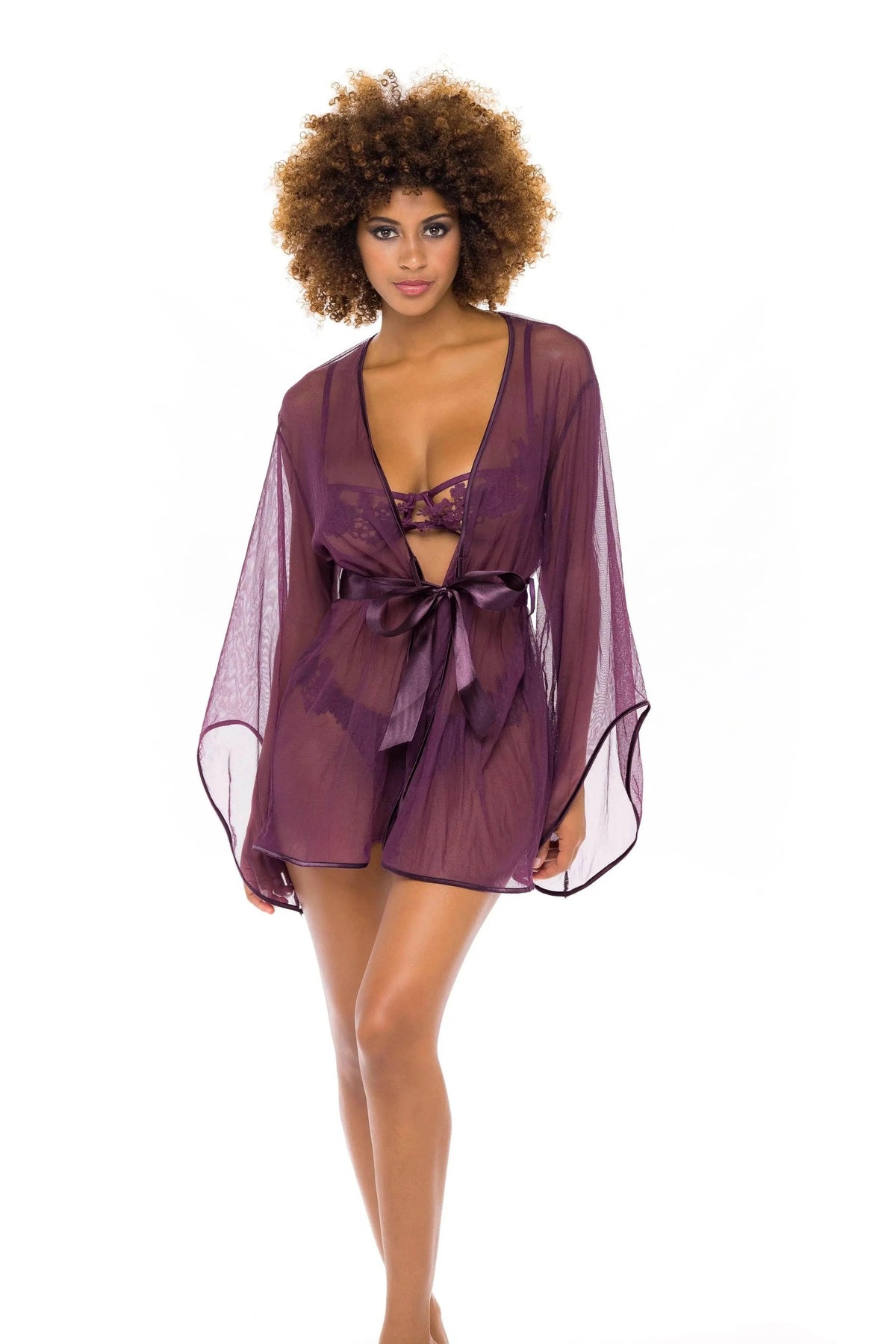 Sydney Embroidered Short Robe by Oh La La Cheri