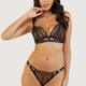 Pippa Black Deco Embroidered Caged Brief by Wolf & Whistle