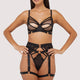 Alexa Black Mesh Overlay Thick Strap Suspender by Wolf & Whistle