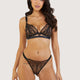 Pippa Black Deco Embroidered Caged Thong by Wolf & Whistle