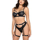 Wild Stripe 3 Piece Garter Set by Roma Confidential