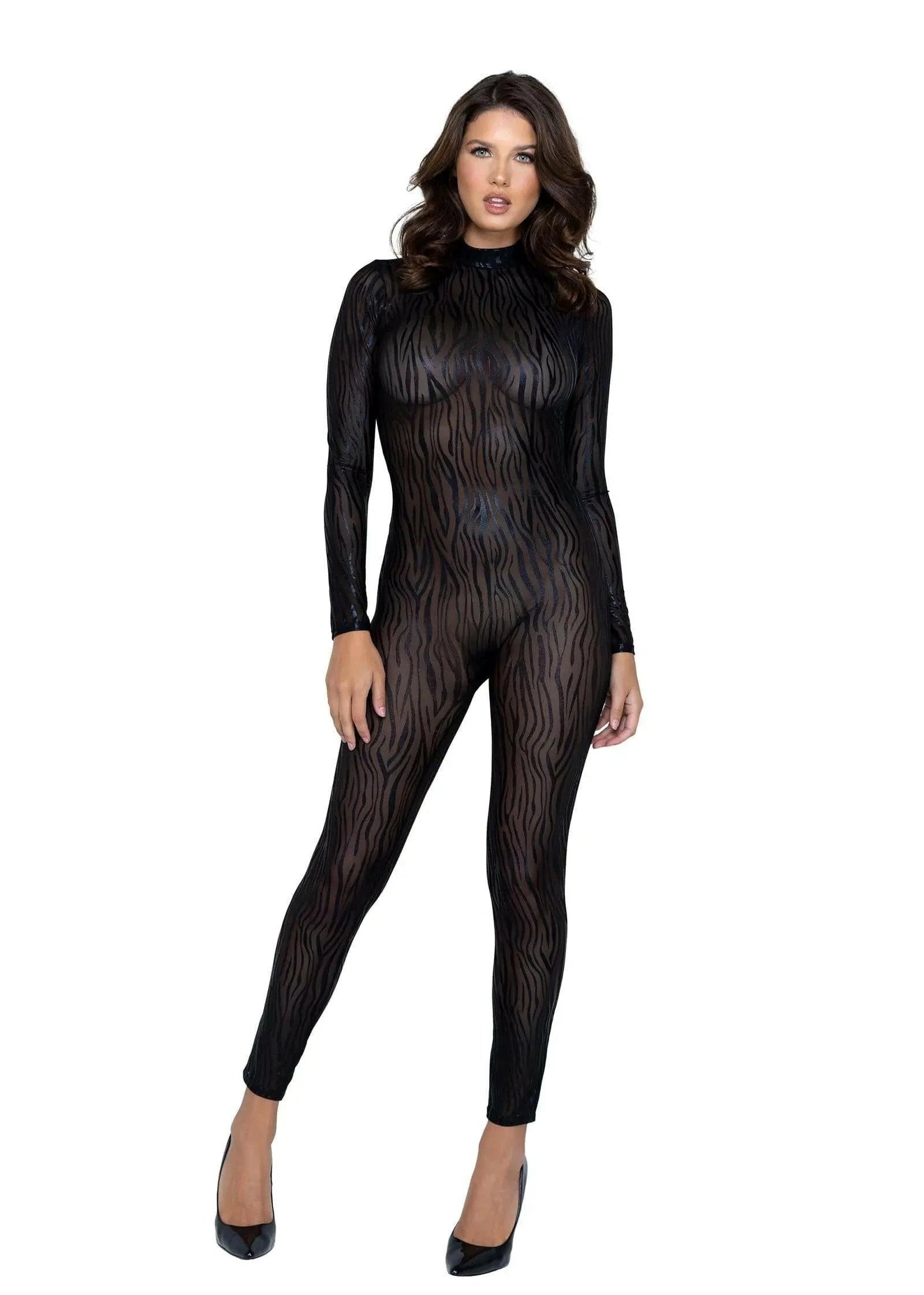 Wild Stripe Catsuit by Roma Confidential