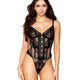 Lace & Fishnet Bustier & G-String Set by Dreamgirl
