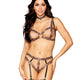 Leopard Printed Elastic Bralette & G-string Panty Set by Dreamgirl