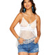Satin, Stretch Lace & Diamond Mesh Babydoll & Panty Set by Dreamgirl