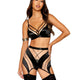 Sheer Panel Bralette, Garter Skirt & G-String Set by Dreamgirl