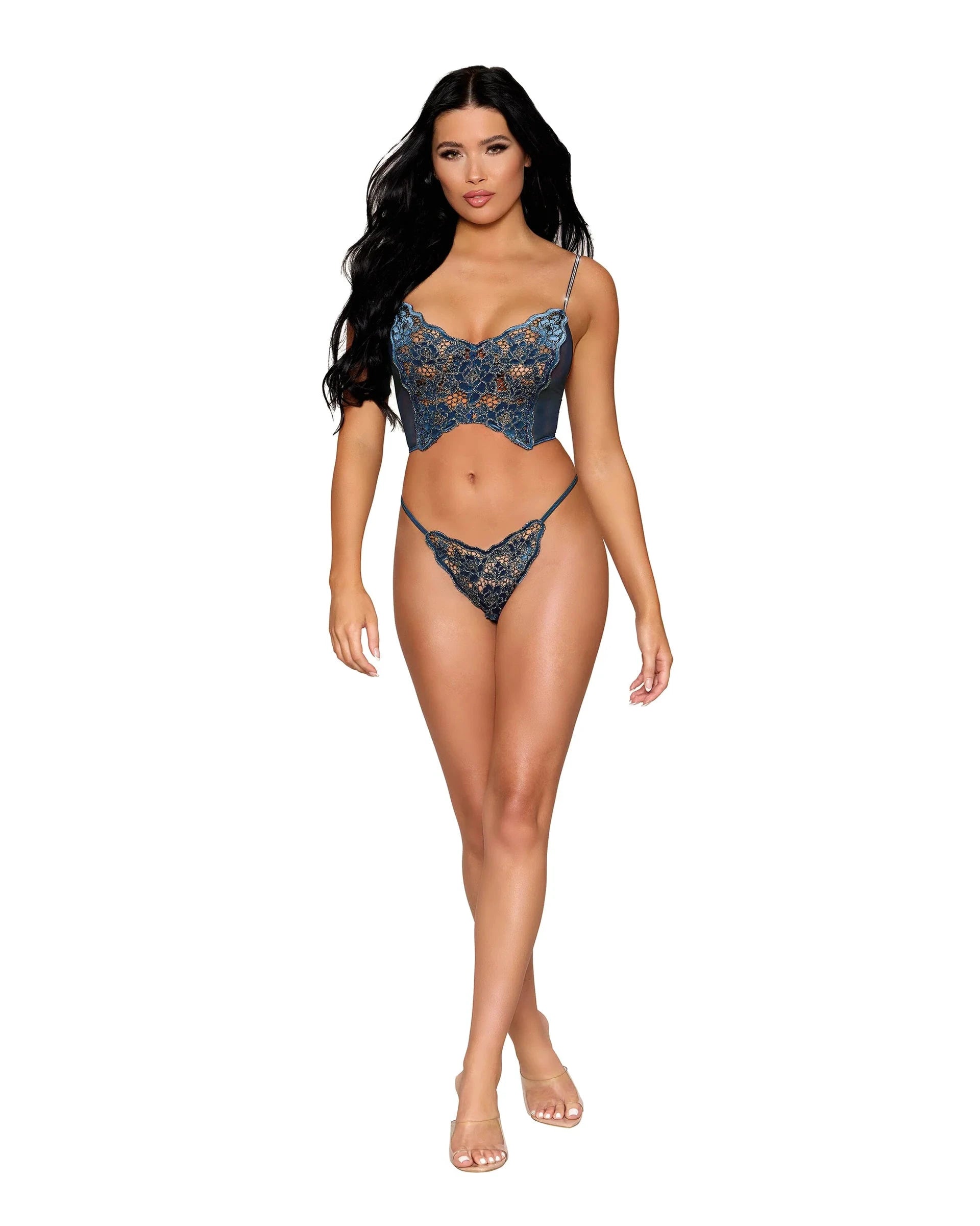 Velvet Twilight Bustier & G-String Set by Dreamgirl