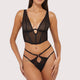 Kali Black Mesh Drop Chain Basque by Wolf & Whistle