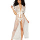 Lace Gown & G-String Set with Wide Eyelash Lace by Dreamgirl