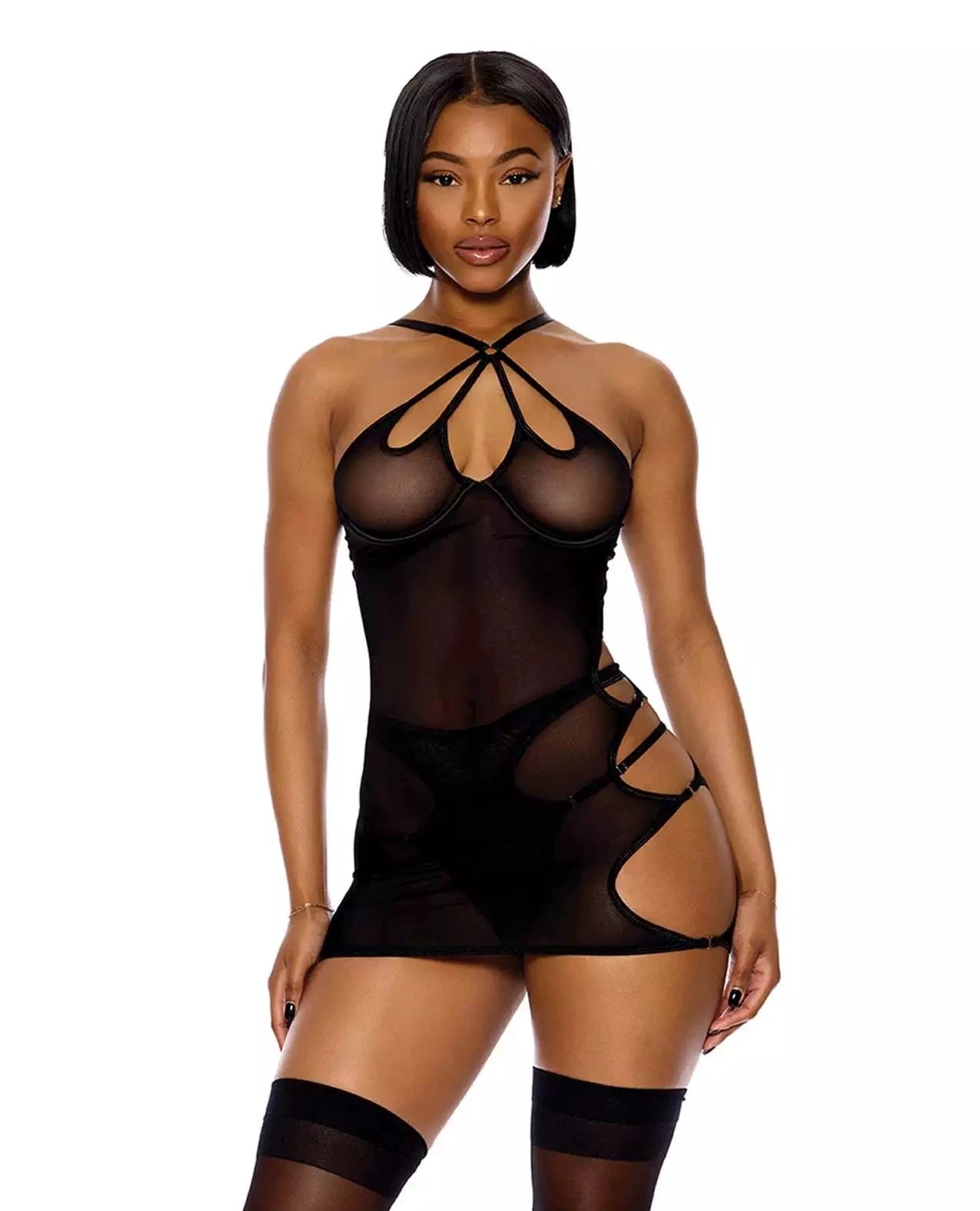 Feeling Butterflies Mesh Chemise Set by Forplay