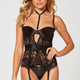 Satin & Lace Quarter Cup Bustier Set by Seven 'Til Midnight